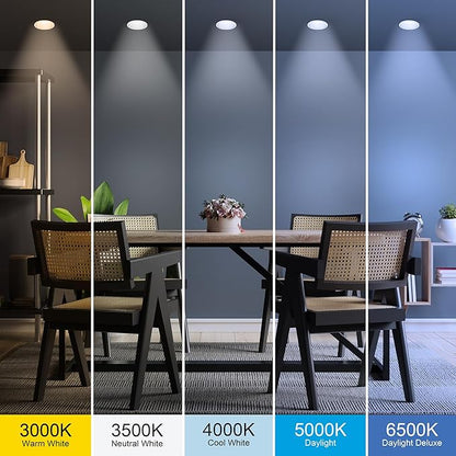 Feit Electric LED Ceiling Downlight, Dimmable Flat Panel Ceiling Light with Color Selection (5CCT), TP24 Adapter Included