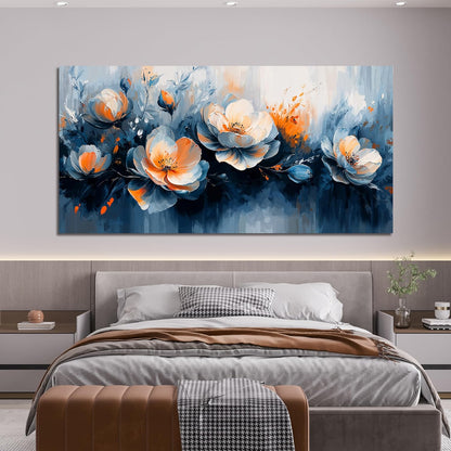 Canvas Wall Art Decor Wall Art Pictures for Living Room Artwork for Walls Large White Flowers Wall Art Prints Canvas Art Wall Decor Oversized Vintage Botanical Wall Art Bedroom Home Decor 29" X 58"