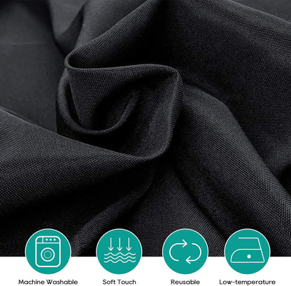 Surmente 120 inch Round Tablecloths -5 Pack Black Round Table Cloths, Polyester Fabric Table Covers for Wedding, Party, Banquet, or Restaurant