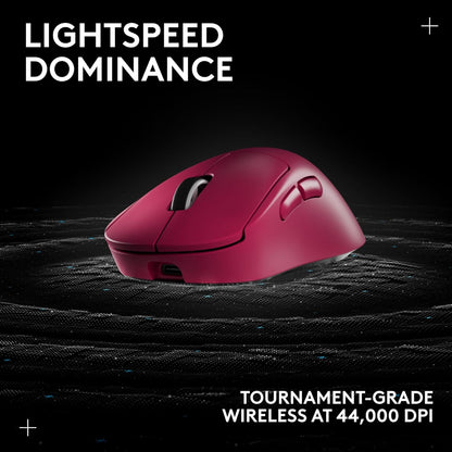 Logitech G PRO X Superlight 2 DEX Wireless Gaming Mouse, 60g Pro-Grade with 5 Programmable Buttons, 44k DPI Sensor, 8kHz Report Rate, USB-C Charging for PC/Mac - Magenta