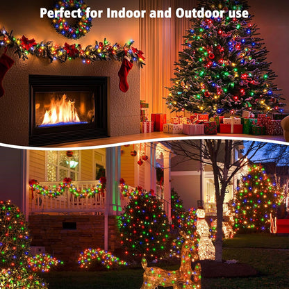 4 Pack Christmas Fairy Lights Battery Operated, 16.4FT 50 LED Dark Green Wire Twinkle Lights with Auto Timer Waterproof, Outdoor String Light for Indoor Outdoor Bedroom Yard Decor (Multicolor)
