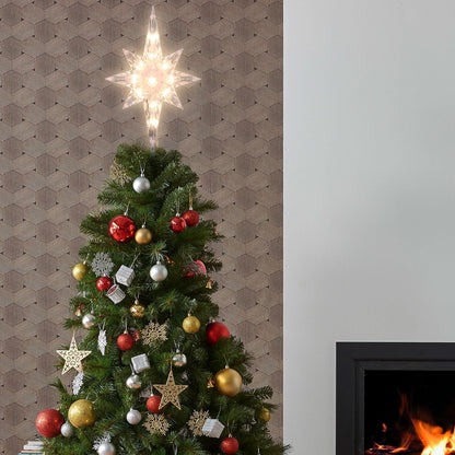 Lighted Christmas Tree Topper, Bethlehem Star Treetop with 41LED Warm White Fairy Lights, Holiday Christmas Tree Decorations