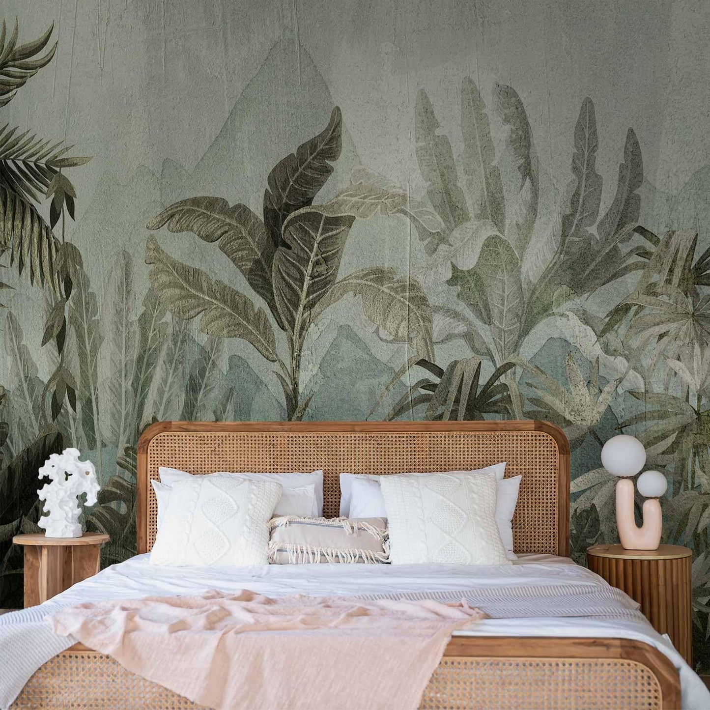 artgeist Wall Mural Leaves 77x55 in - XXL Peel and Stick Self-Adhesive Wallpaper Removable Large Sticker Foil Wall Decor Print Picture Image Design Nature Botanical Plants Palm Abstract b-C-0854-a-a