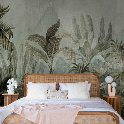 artgeist Premium Wall Mural Leaves 177x124 in - XXL Non-Woven Wallpaper Fleece Wall Decor Photo Print Picture Image Design Nature Botanical Plants Palm Abstract b-C-0854-a-a