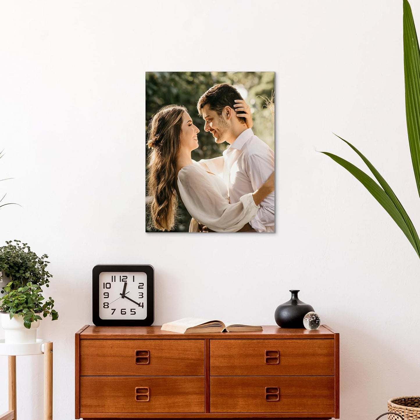 WayToLight Custom Canvas Prints with Your Photos Framed Personalized Picture Canvas Prints Wall Art Ideal for Home Decor Christmas Family Gifts (12" x 16")