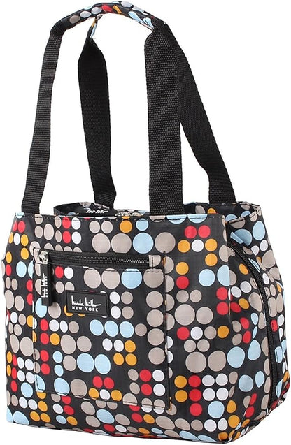 Nicole Miller Insulated Lunch Bag Tote –Open Cooler Ice Bag Lunch Box for Food with Drink Bottle Holder for Women, Men, Picnic, Boating, Beach, Fishing & Work(Bangles Red)