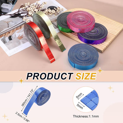 PATIKIL 5x5mm Self Adhesive Mirrors Mosaic Tiles, 3600 Pcs Square Mini Glass Mosaic Disco Tile Sticker for DIY Craft Disco Ball Party Decoration, Blue