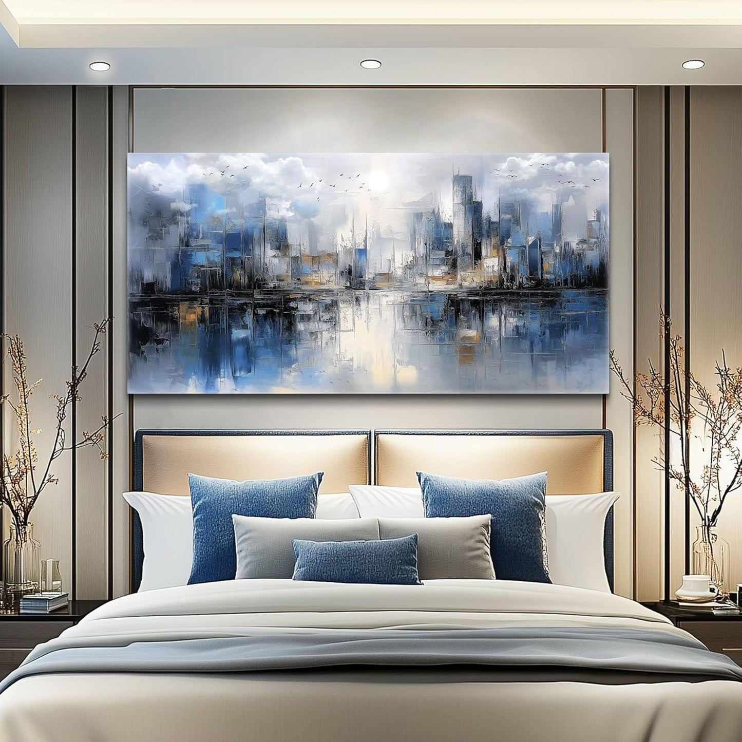 Canvas Wall Art for Living Room Wall Decor for Bedroom Office Wall Decoration Abstract Watercolor Painting Artwork Room Aesthetic Home Decor 20x40 in