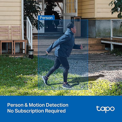 Tapo 2K Indoor/Outdoor Wired Security Camera - Works as a Baby Monitor & Pet Camera, Person/Motion/Baby Cry Detection, 2-Way Audio, Siren, Subscription-Free SD Storage or Optional Cloud, C113 (2-Pack)