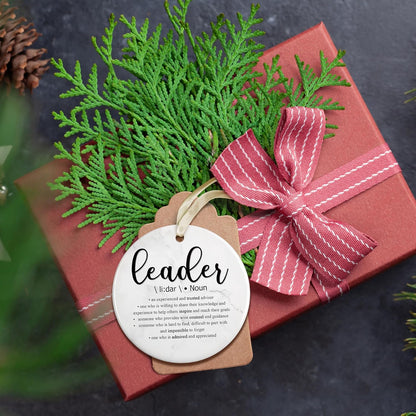 Leader Christmas Ornaments - Leader Gifts - Gifts for Boss Lady, Manager - Ceramic Ormament