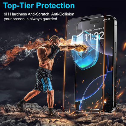 Mothca 2 Pack Matte Glass Screen Protector for iPhone 16 / iPhone 15 (6.1 inch) [Auto Fit Box Dust-Free] Full Coverage Anti-Glare & Anti-Fingerprint Tempered Glass, Bubble Free, Smooth as Silk
