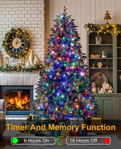 Christmas Lights Outdoor, 80FT 240 LED Connectable Christmas String Lights Green Wire with 8 Modes, Waterproof Twinkle Tree Lights for Indoor Room Patio Garden Party Decorations, Multicolor