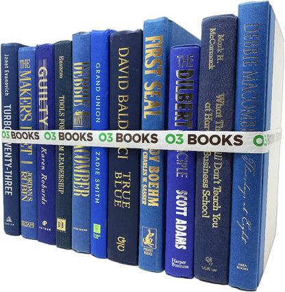Curated Decorative Books Hardcover Décor Books for Home Décor, Choose Color, Interior Design, Office, Wedding Display, Instant Library, or Staging (Jeans, Three Feet)