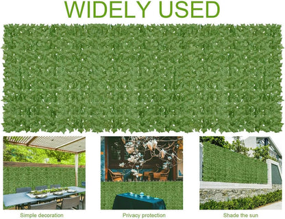 Artificial Ivy Privacy Fence Wall Screen,160x60 in in in UV-Anti Faux Greenery Backdrop Ivy Vine Leaf Hedges Fence Panels for Patio, Balcony, Garden, Backyard Indoor Outdoor Green Wall Decor