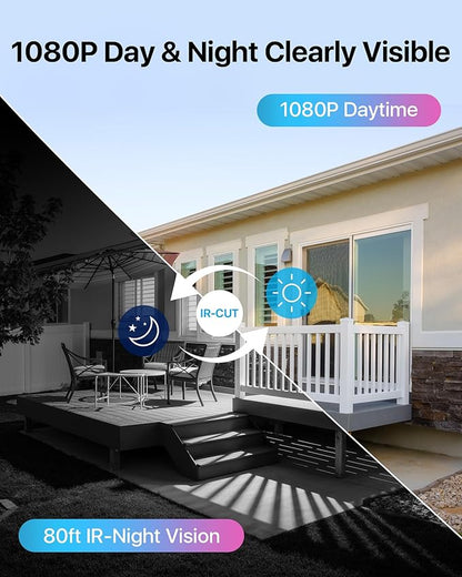 ZOSI 1080P H.265+ Home Security Camera System, AI Human Vehicle Detect, 5MP Lite 8 Channel Surveillance DVR, 8 x 1080p Weatherproof CCTV Dome Camera Outdoor, 80ft Night Vision, Remote Access (No HDD)