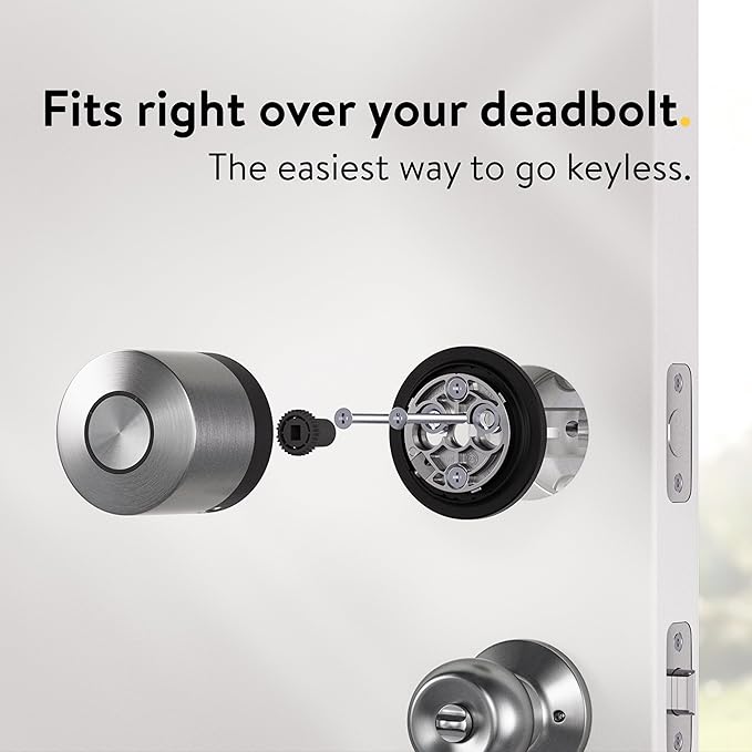Nuki Smart Lock Keyless Entry WiFi Electronic Deadbolt with Auto-Unlock, App Control, Remote Access, Easy Installation, Smart Home for Front Door, Home & Rentals