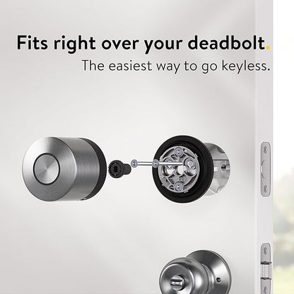 Nuki Smart Lock Keyless Entry WiFi Electronic Deadbolt with Auto-Unlock, App Control, Remote Access, Easy Installation, Smart Home for Front Door, Home & Rentals