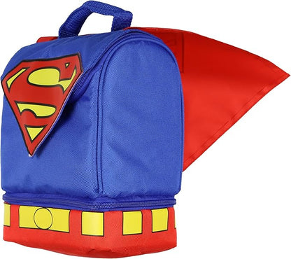 DC Comics Superman Lunch Box Dual Compartment Insulated Food Container Bag 10"
