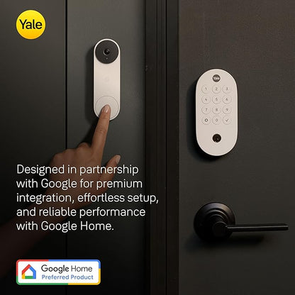 Yale Ash Keyed Deadbolt Smart Lock with Google Matter, YRD510-MT1-ASH