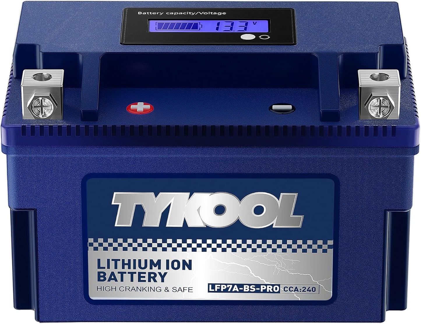 TYKOOL YTX7A-BS -Pro 12.8V 4Ah 240CCA High Performance Lithium Powersports Battery with Smart BMS, Compatible Motorcycle, Scooter,ATV, UTV, Snowmobiles,4 Wheeler, Lawn Mower, and Generator Battery