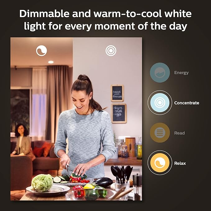 Philips Hue White Ambiance 2-Pack LED Smart GU10 Bulb, Bluetooth & Zigbee Compatible (Hue Hub Optional), Voice Activated with Alexa