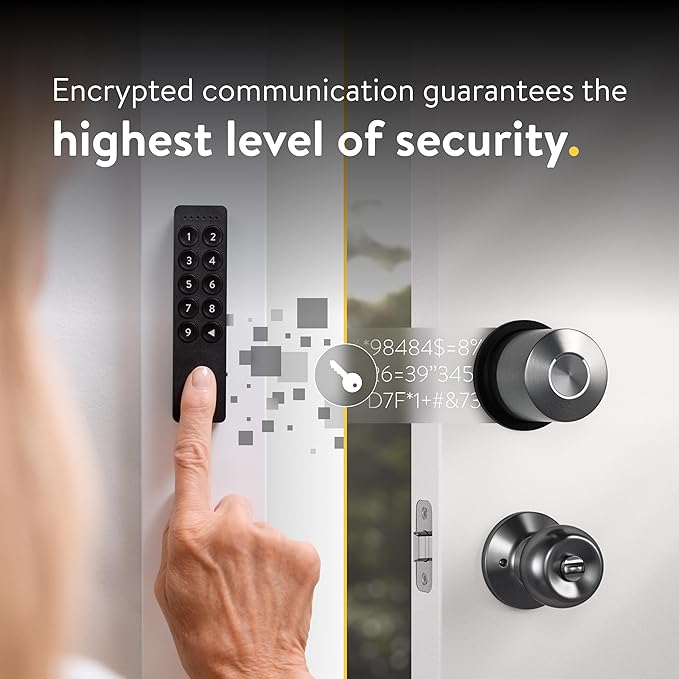 Nuki Keypad 2, Fingerprint Door Access, Secure Code Entry for Smart Lock, Easy Install, Keyless Entry for Kids, Seniors, Guests, Smartphone-Free Access