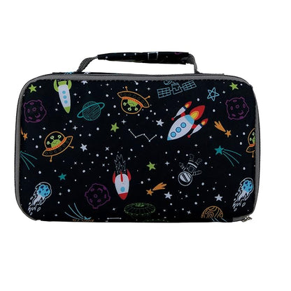 Nuby Lunchbox with Insulated Travel Bag - Bento Lunch Box - 3+ Years - Galactic Design - Back to School Essentials