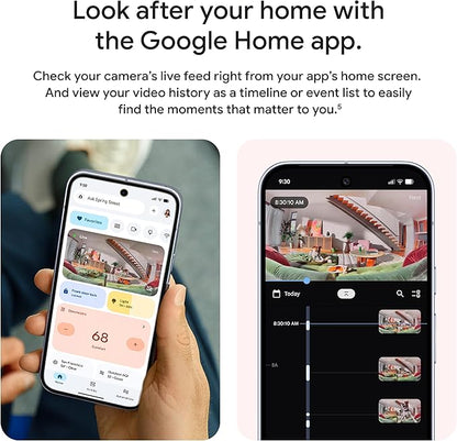 Google Nest Cam Indoor (Wired, 3rd Gen) - Security Camera with 2K Video and Gemini, Night Vision, 2-Way Audio, Works with Google Home - 2025 Model - Berry
