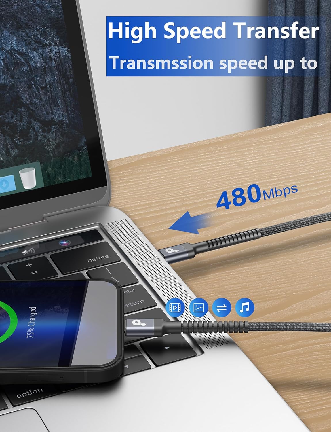 PRAKIE USB C to Lightning Cable 3FT 2Pack iPhone Fast Charger Cable [MFI Certified] 1M USBC to Lightning Apple Type C Charger Cord for iPhone 13 12 11 Pro Max Mini X XS XR 8 Plus 10 SE iPad 8th