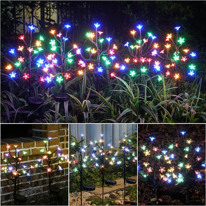 Solar Garden Lights Garden Decor, Solar Flowers Outdoor Decorative,2Pack 40LED Fairy Lights Outdoor Garden Waterproof for Outside Yard,Lawn,Patio,Pathway Decorations Gardening Gifts