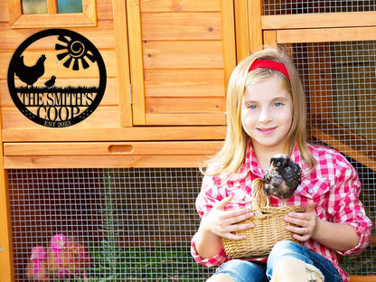 Personalized Chicken Farm Sign, Custom Chicken Coop Signs