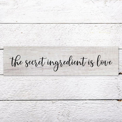 Generic Funny Wood Sign The Secret Ingredient is Love Rustic Wooden Hanging Sign Home Farmhouse Kitchen Wall Decoration 16 x 6 Inch