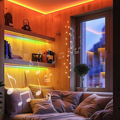 Monster Smart 100 Foot RGB+IC LED Strip Lights, Sound Reactive Strip Lights for Bedroom, App & Voice Control, RGB Light Strip for Room, Alexa Google Home, Razer Chroma Sync, 540 RGB+IC LED Lights