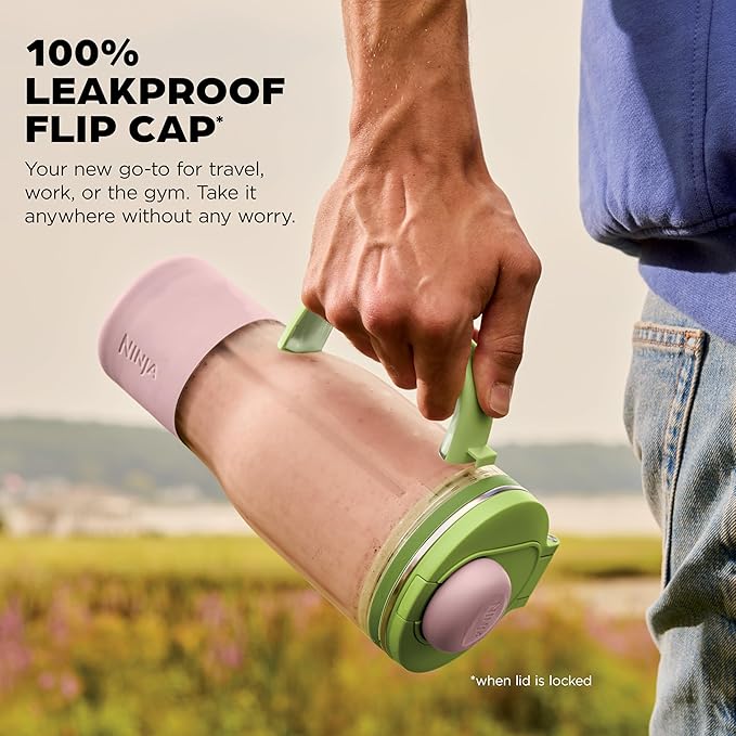 Ninja BlendBOSS | Personal Smoothie Tumbler | 26oz Travel Tumbler w/Leakproof Lid, Detachable Straw & Integrated Chug Spout | Dishwasher Safe & BPA Free | Watermelon Bubble Gum | XSKDB326LSGN| 2025