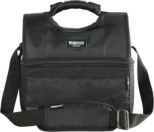 Igloo Gripper Soft Sided Cooler Bag | Insulated Dual Compartment Lunch Cooler