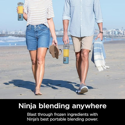 Ninja Blast 16 oz. Personal Portable Blender with Leak Proof Lid and Easy Sip Spout, Perfect for Smoothies, Cordless, USB-C Rechargeable, Dishwasher Safe Parts (Renewed) (Denim Blue)