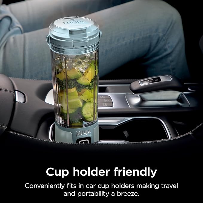 Ninja Blast Portable Blender & Accessories, Cordless, 18oz. Vessel, Personal Blender for Shakes & Smoothies, Leakproof Lid & Sip Spout, USB-C Cord, Dishwasher Safe Parts, BPA Free, Soft Sage, CL155ASG
