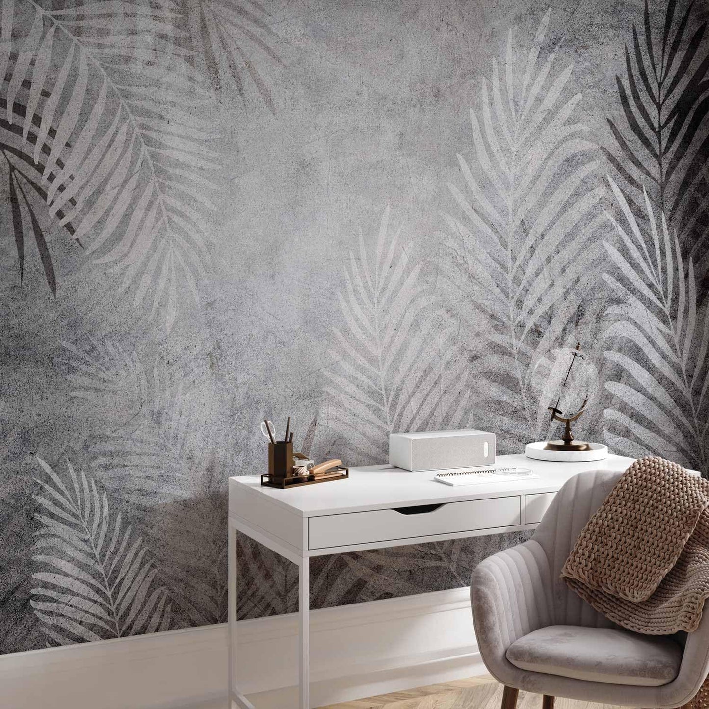 artgeist Wall Mural Leaves 77x55 in - XXL Peel and Stick Self-Adhesive Wallpaper Removable Large Sticker Foil Wall Decor Print Picture Image Design Palm Abstract Nature Botanical b-C-0855-a-a