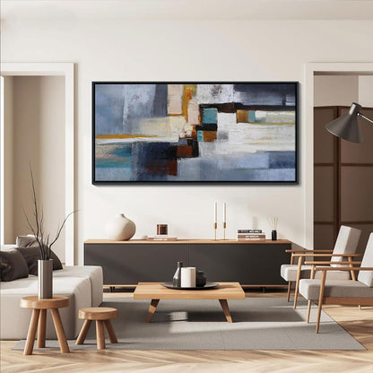 KLAKLA Large Canvas Wall Art - Modern Abstract Picture Artwork for Wall Black Frame Wall Art for Living Room Bedroom Office Painting Art
