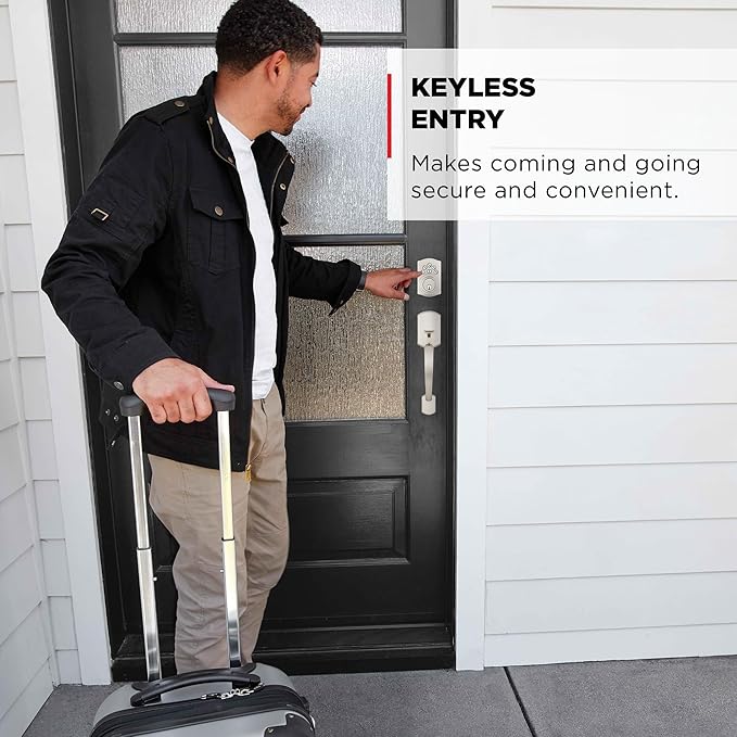 Kwikset Powerbolt 240 5-Button Keypad Satin Nickel Traditional Electronic Deadbolt Door Lock, Featuring Convenient Keyless Entry, Customizable User Codes and Auto-Locking