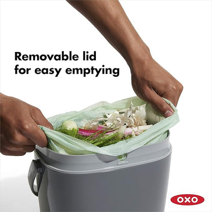OXO Good Grips EASY-CLEAN COMPOST BIN - CHARCOAL - 1.75 GAL/6.62 L