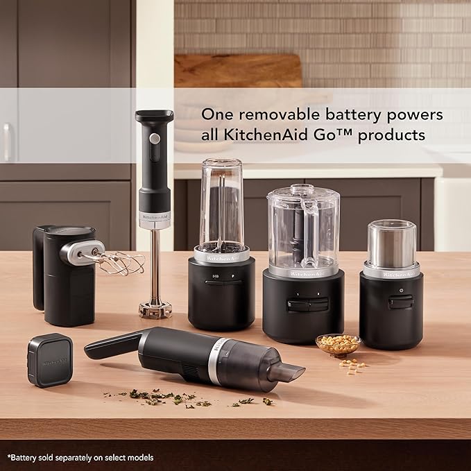 KitchenAid Go™ Cordless Blade Grinder - battery included, KBGR111, Black Matte