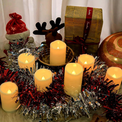 Aignis 14pcs Flameless LED Candles Battery Operated with Remote Timer, Outdoor Indoor Waterproof, Warm Glow for Cozy & Romantic Home/Wedding/Holiday Décor (D 3'' x H 4''/5''/6'')