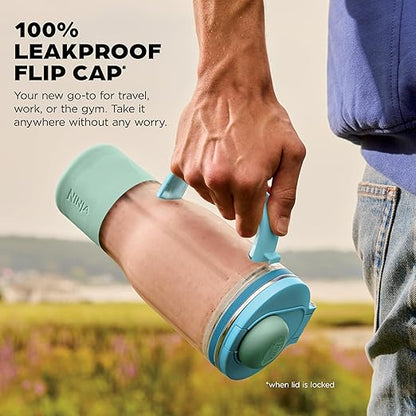Ninja BlendBOSS | Personal Smoothie Blender and Tumbler | 26oz Travel Tumbler w/Leakproof Lid & Intergrated Chug Spout | AutoIQ Technololgy | 1200 Peak Watt | Blue Rasberry | DB301BLBRN | (NEW)