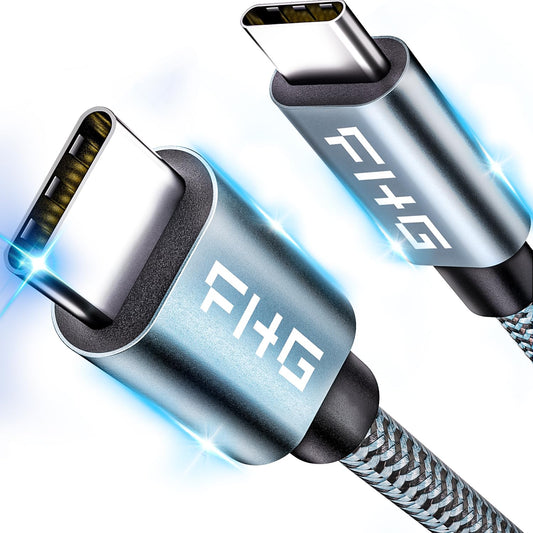 FHG USB-C to USB-C Cable - 6FT, 2Pack PD 60W/3A Fast Charging, 5Gbps Data Transfer, Compatible with Android Auto/iPhone 15