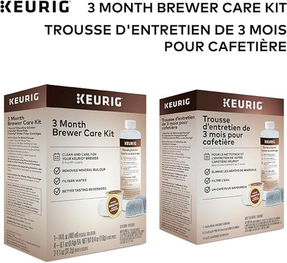 Keurig K-Mini Single Serve Coffee Maker & 3-Month Brewer Maintenance Kit Includes Descaling Solution, Water Filter Cartridges & Rinse Pods, Compatible Classic/1.0 & 2.0 K-Cup Coffee Makers, 7 Count