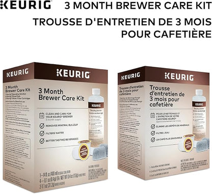 Keurig K-Mini Single Serve Coffee Maker & 3-Month Brewer Maintenance Kit Includes Descaling Solution, Water Filter Cartridges & Rinse Pods, Compatible Classic/1.0 & 2.0 K-Cup Coffee Makers, 7 Count