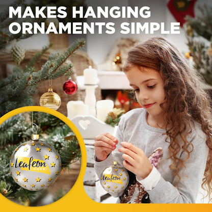 Leafeon 300 Pack Christmas Ornament Hooks - Gold Green Silver Ornament Hanger for Christmas - Essential Hooks for Ornament Hangers