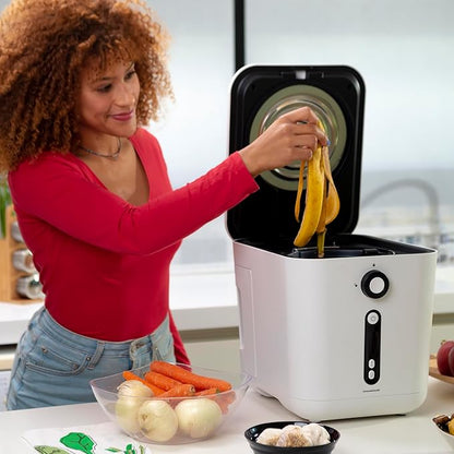 InnovaGoods® Electric Kitchen Composter 3 Litres, Ideal for Recycling Organic Waste, Self-Cleaning Odorless Waste Bin, Electric Composter, Non-Stick Coating