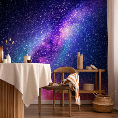 artgeist Premium Wall Mural Galaxy 138x101 in - XXL Non-Woven Wallpaper Fleece Wall Decor Photo Print Picture Image Abstract Space Sky Star Cloud Violet f-C-0487-a-a